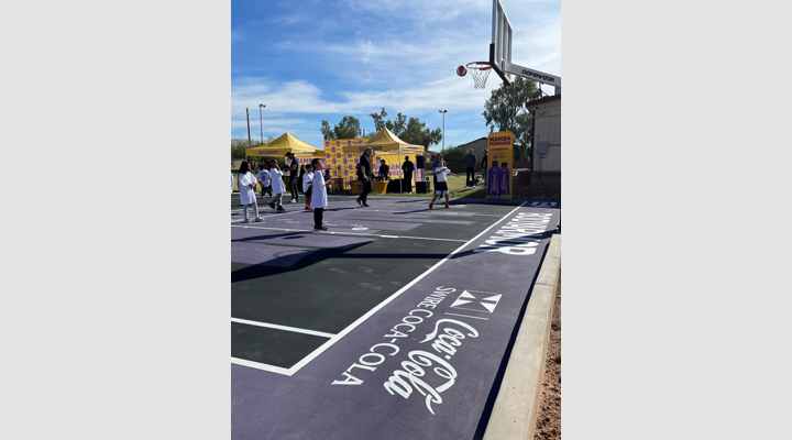 Swire Coca-Cola, USA sponsored one of the basketball courts for the Boys & Girls Club in Mesa, Arizona.